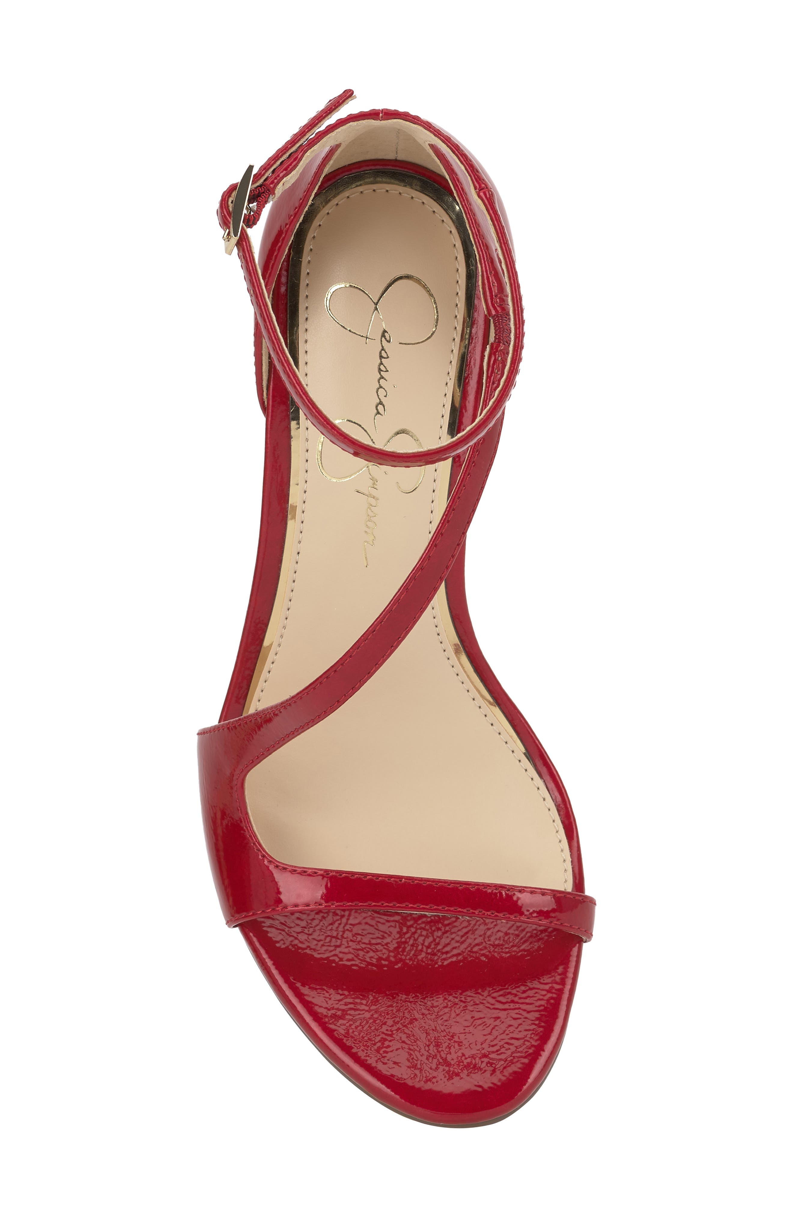 Jessica Simpson Qamille Ankle Strap Sandal, Alternate, color, Red Muse04