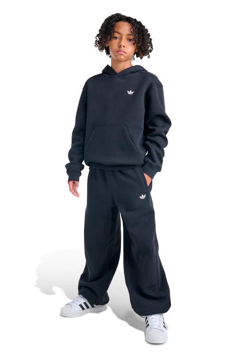 Kids' Essential Fleece Hoodie, Alternate, color, BLACK
