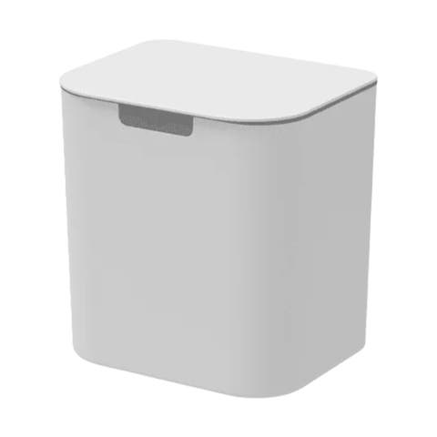 1.3 Gal Wall Mounted Bathroom Trash Can with Lid and Removable Bag Ring