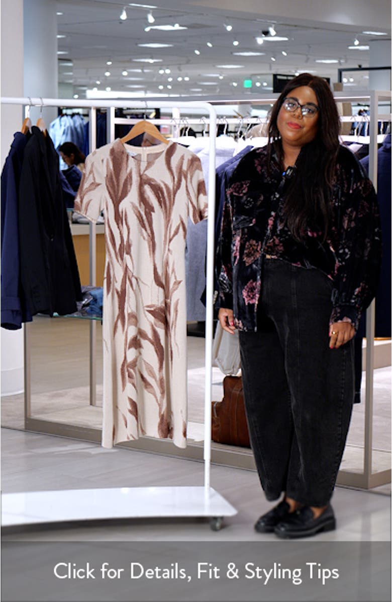 Botanical Jacquard A-Line Dress, sales video thumbnail