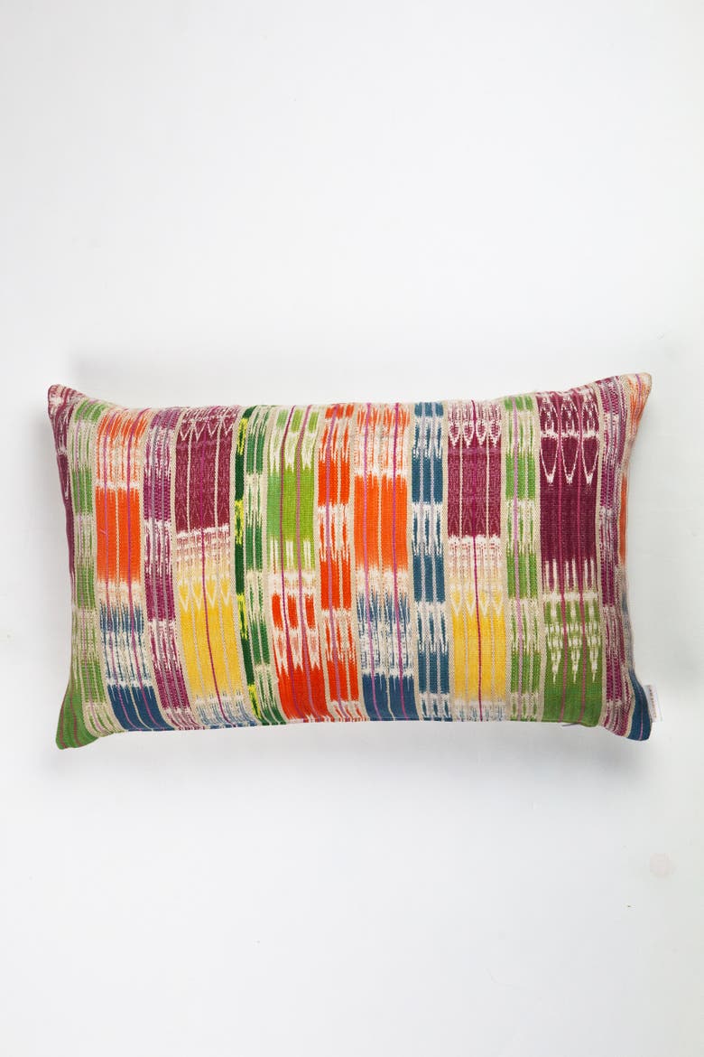 Vintage Handwoven  Carmen Ikat Pillow, Alternate, color, Multi