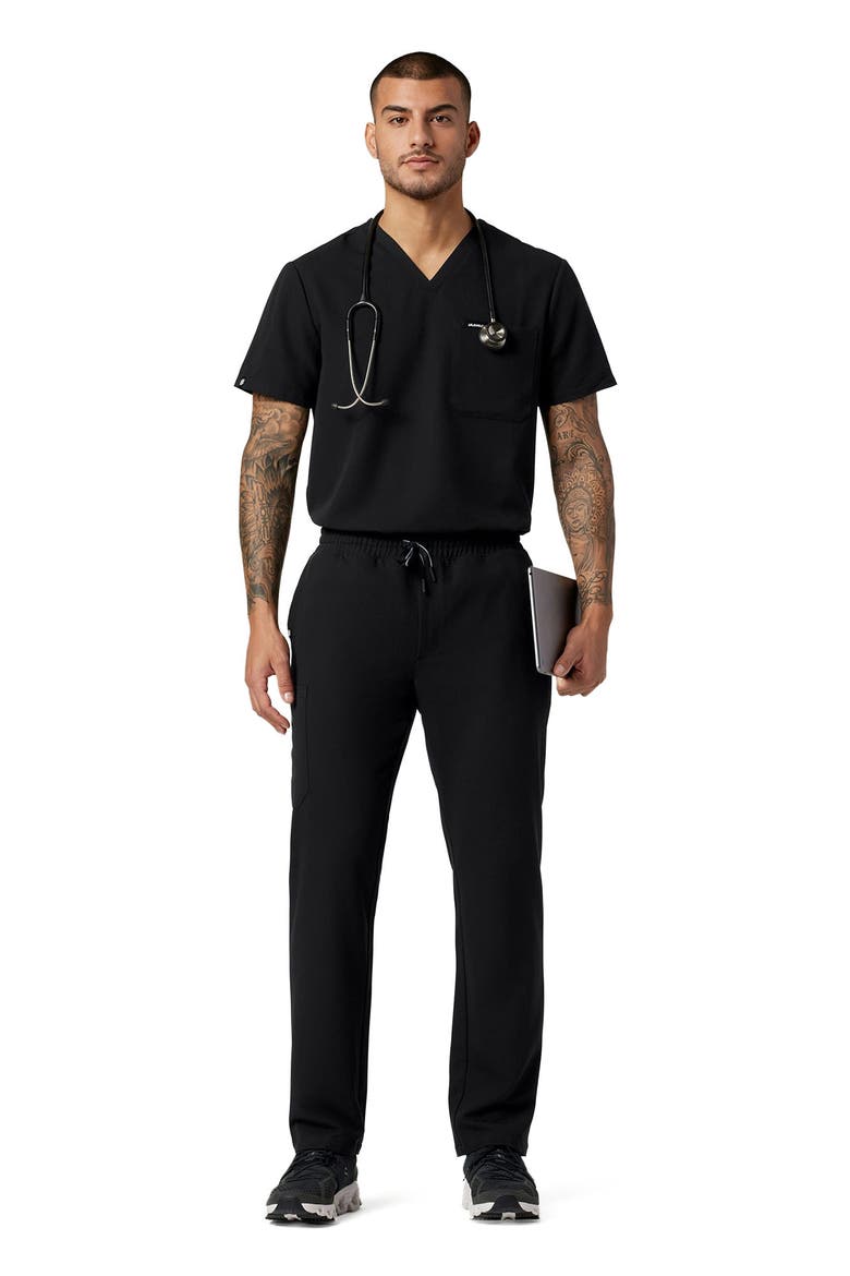 Rhodes Men's 7-Pocket Straight Leg Scrub Pant, Main, color, Black