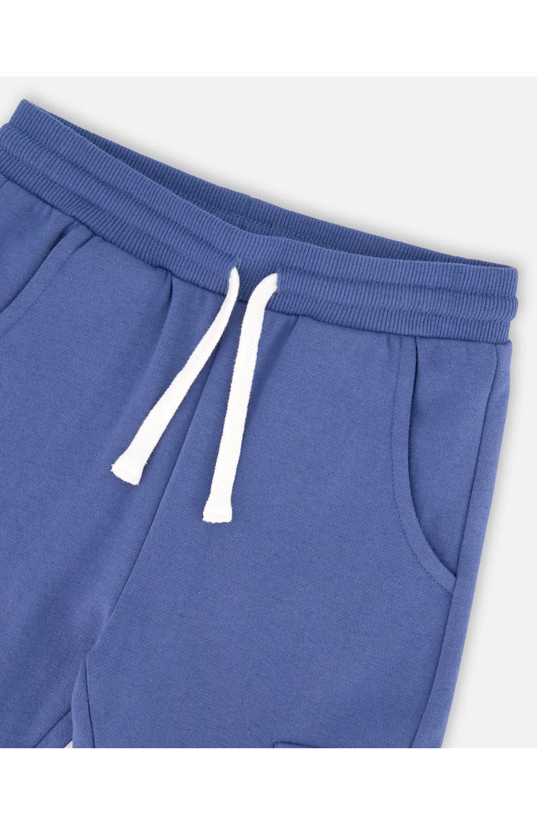 Deux par Deux Fleece Sweatpants with Cargo Pockets, Alternate, color, Blue