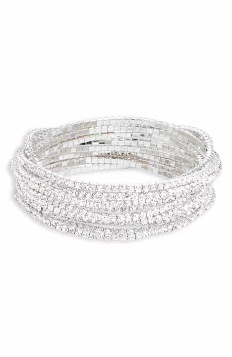 NORDSTROM RACK Set of 10 Skinny Sparkle Stretch Bracelets