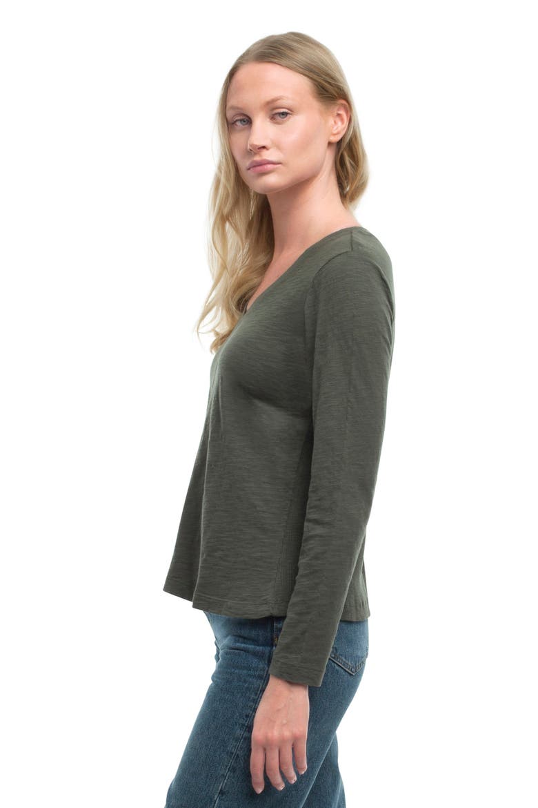 Deep-V Slim Tee, Alternate, color, Kambaba