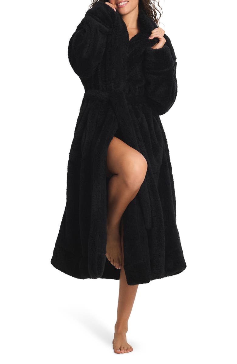 SAVAGE X FENTY Undercover Softie Robe, Main, color, Black Caviar