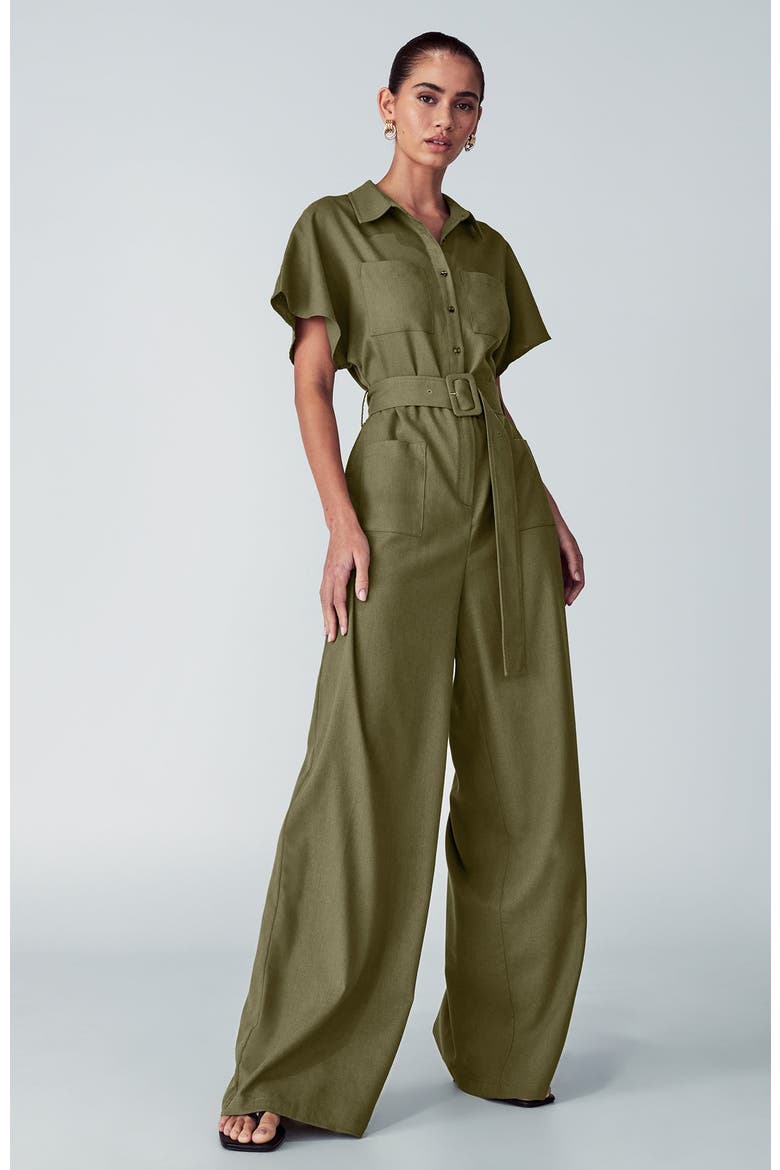 Zel Jumpsuit, Alternate, color, Olive Green