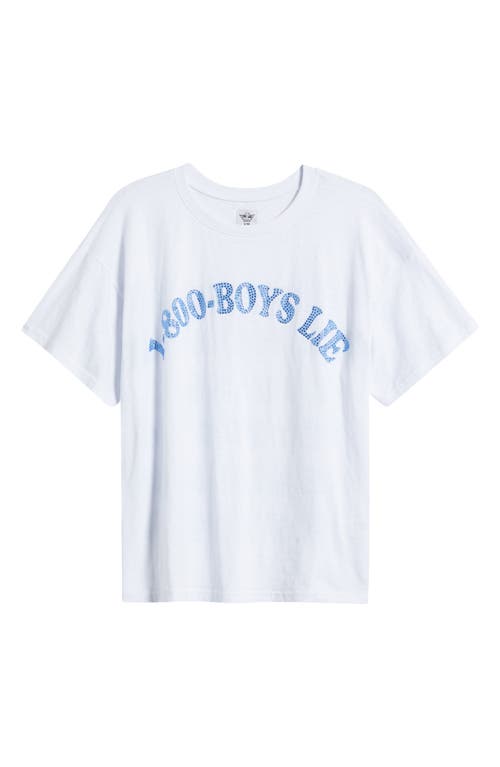 Boys Lie Embellished 1-800 Oversize Cotton Graphic T-shirt