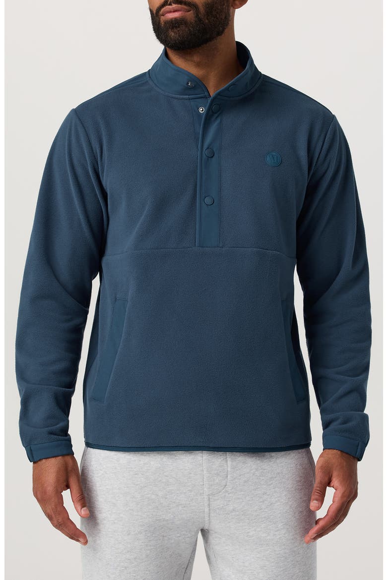 Half Snap Water Repellent Fleece Pullover, Main, color, OCEAN BLUE