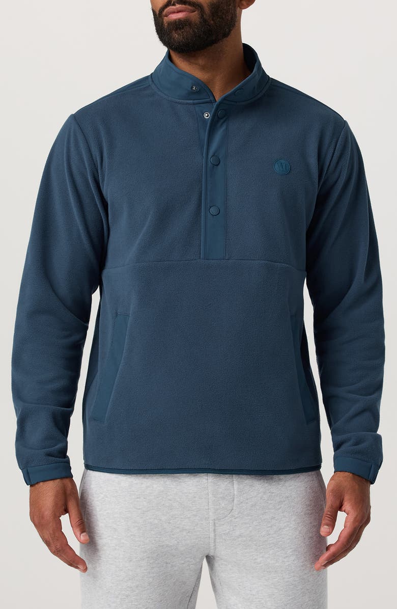 Vuori Half Snap Water Repellent Fleece Pullover, Main, color, Ocean Blue