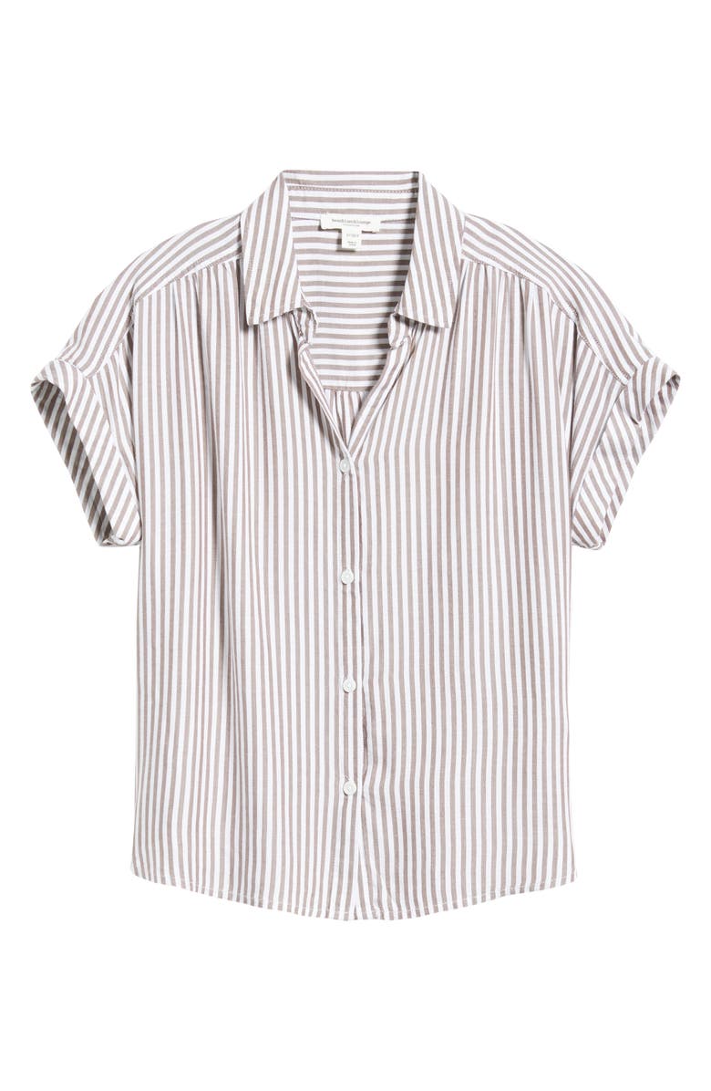 beachlunchlounge Daria Stripe Button-Up Shirt, Alternate, color,
