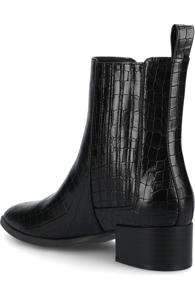 Journee Collection Wrenley Bootie, Alternate, color, Black Crocodile