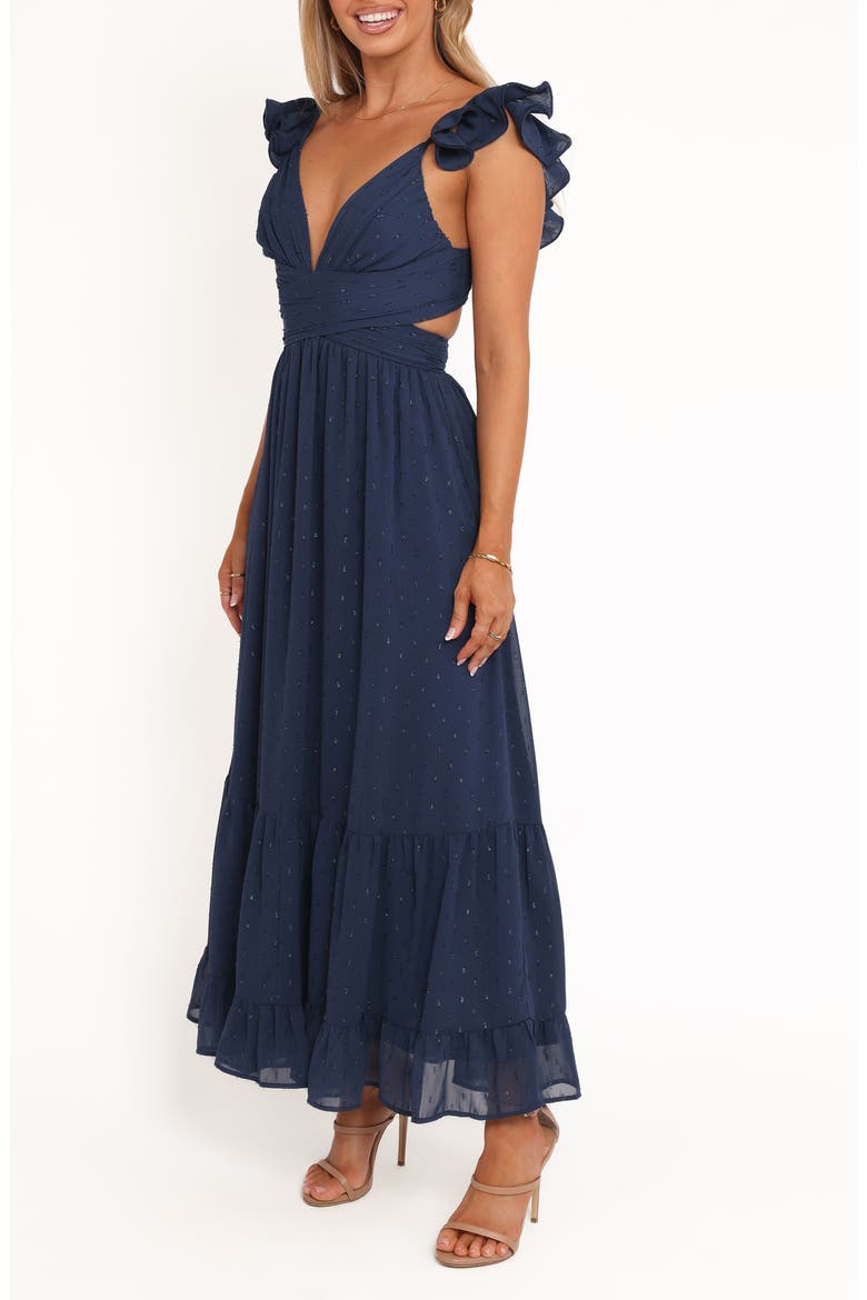 Harmony Floral Maxi Dress, Alternate, color, NAVY