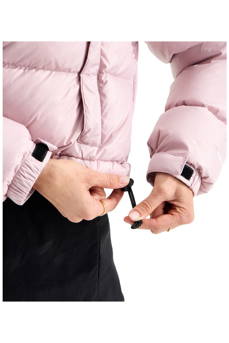 Nuptse Water Repellent 700 Fill Power Down Short Puffer Jacket, Alternate, color, METAL PINK/ TNF BLACK
