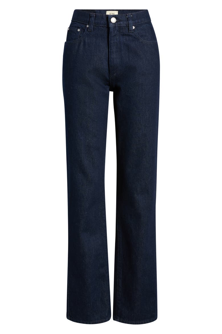 Cate High Waist Slim Straight Leg Jeans, Alternate, color, RINSE