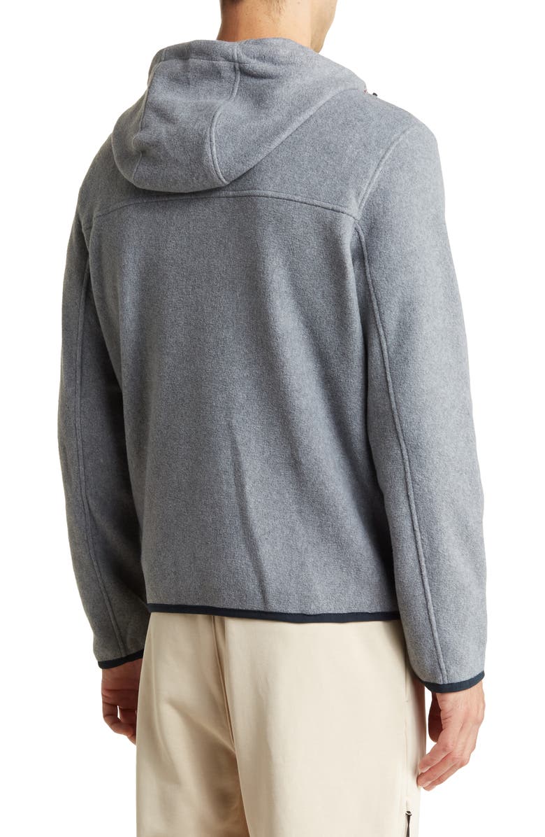 Tommy Hilfiger Mixed Media Zip Fleece Hoodie, Alternate, color,