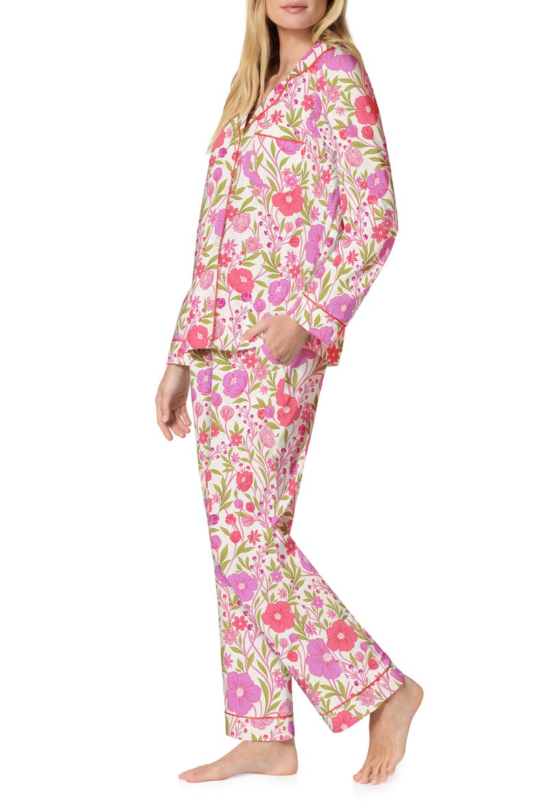 Print Stretch Cotton Pajamas, Alternate, color, JOSEPHINE