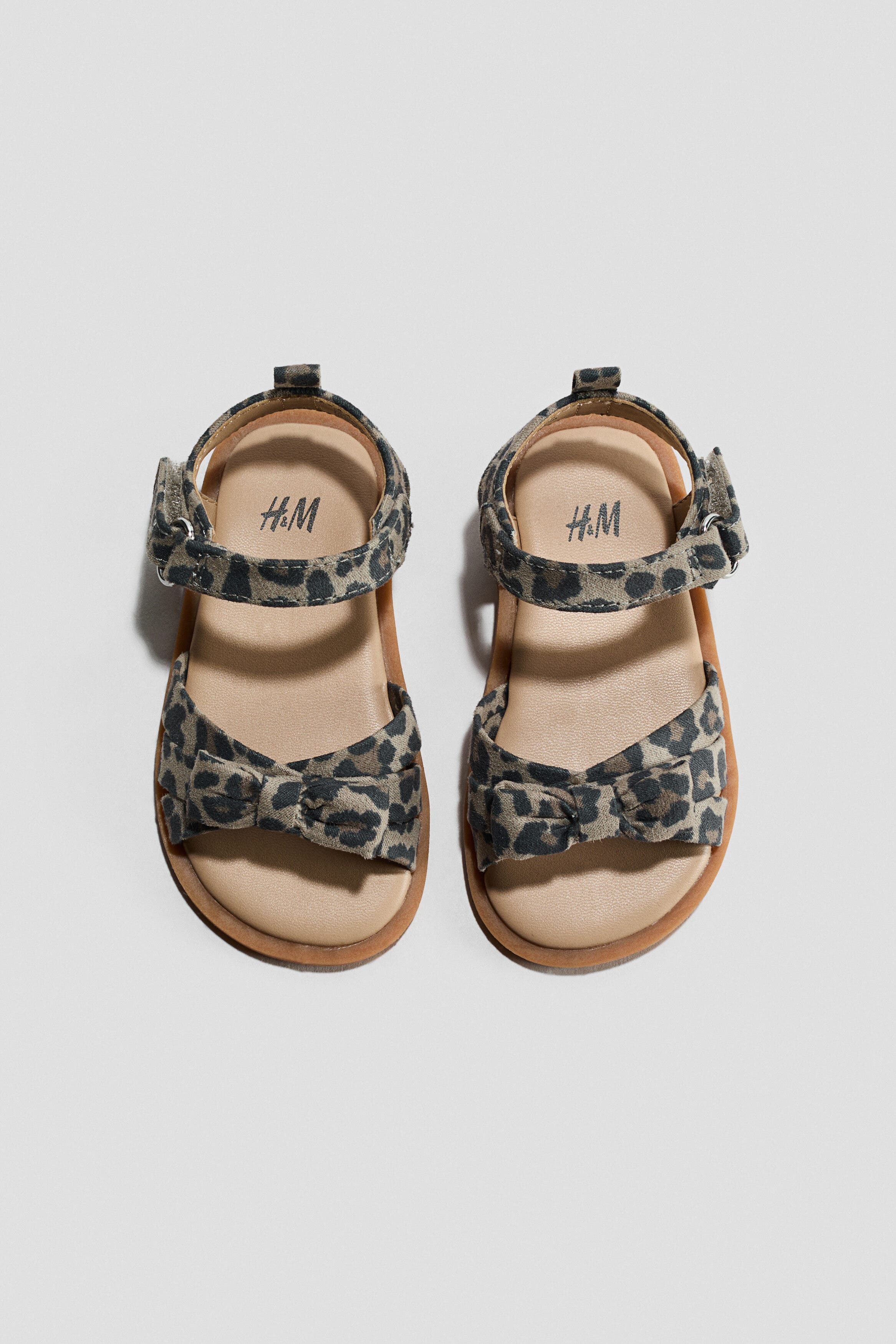 Appliquéd Strappy Sandals, Main, color, Beige/Leopard print