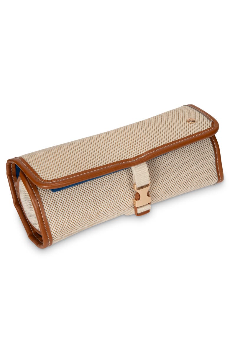 Stephanie Johnson Tropea Ivory Ashley Jewelry Roll, Alternate, color, Beige