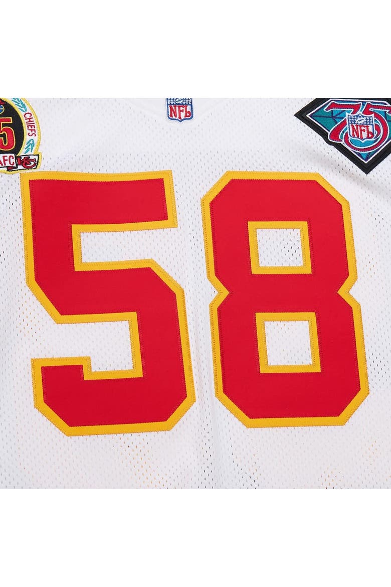 Men's Mitchell & Ness Derrick Thomas White Kansas City Chiefs 1994 Authentic Throwback Retired Player Jersey, Alternate, color, White
