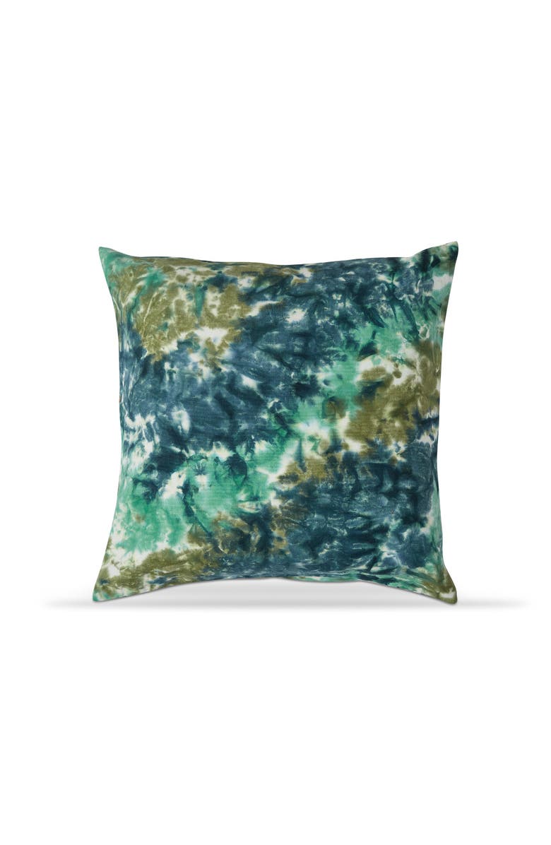 tag Blue Tie Dye Cotton Accent Decorative Throw Pillow Square, Main, color, Blue