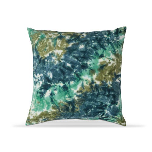 Tag Blue Tie Dye Cotton Accent Decorative Throw Pillow Square In Multi