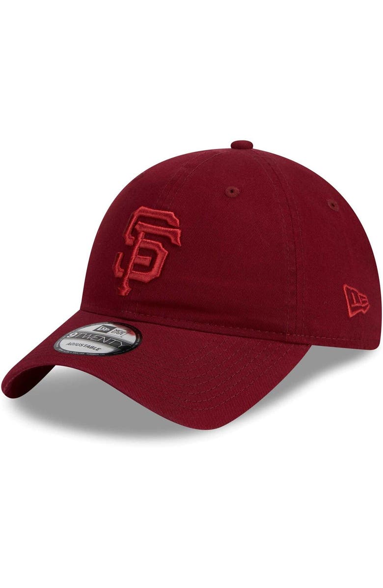 New Era Men's New Era Cardinal San Francisco Giants Color Pack 9TWENTY Adjustable Hat, Main, color,