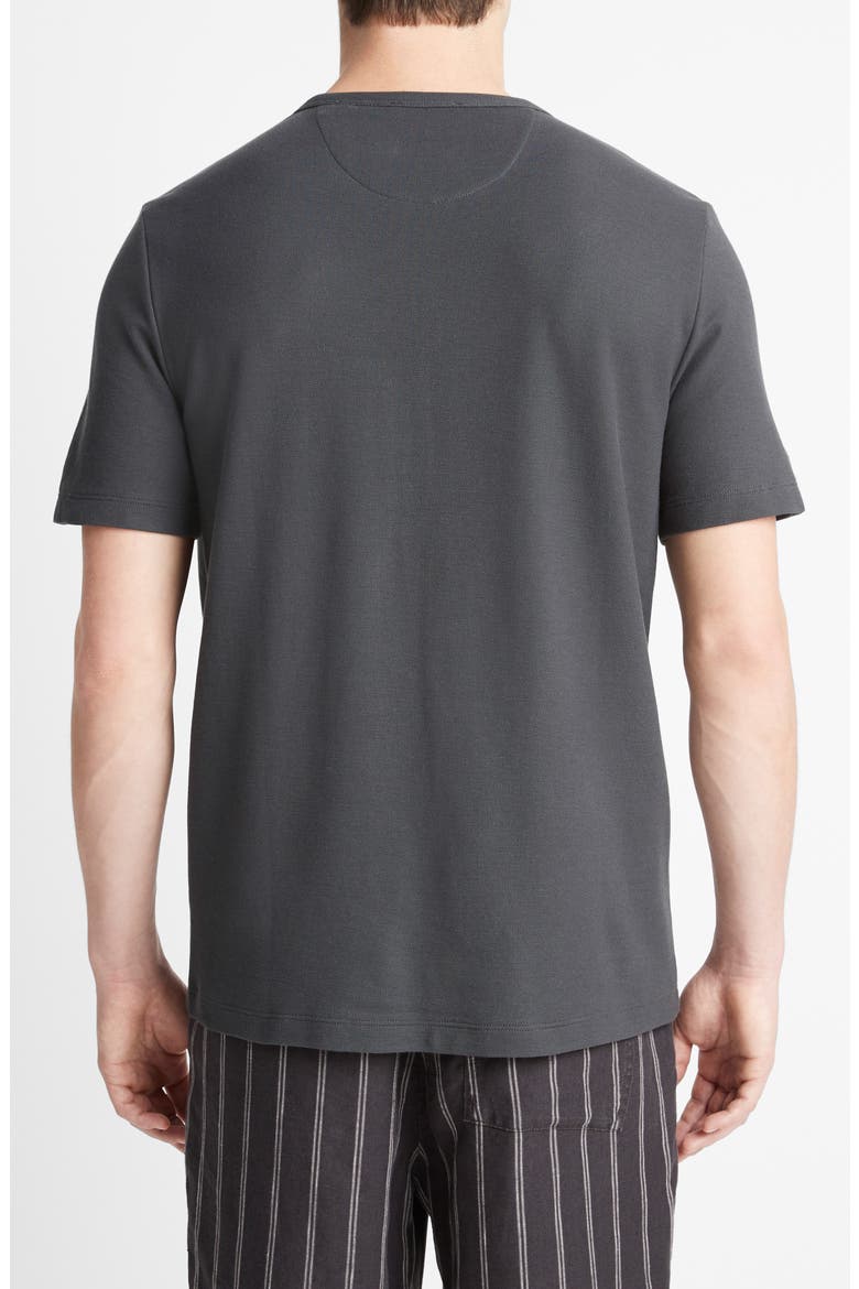 Pima Cotton Piqué T-Shirt, Alternate, color, SOFT BLACK