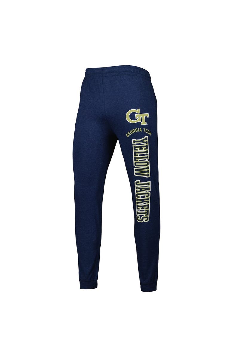 CONCEPTS SPORT Men's Concepts Sport Navy/Charcoal Georgia Tech Yellow Jackets Meter Pullover Hoodie & Pant Sleep Set, Alternate, color,