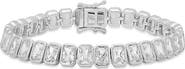 Queen Jewels Emerald Cut Cubic Zirconia Tennis Bracelet