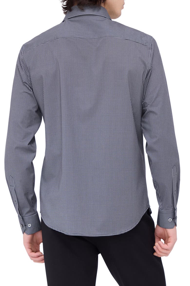 James OoohCotton® Micropattern Button-Up Shirt, Alternate, color, BLACK