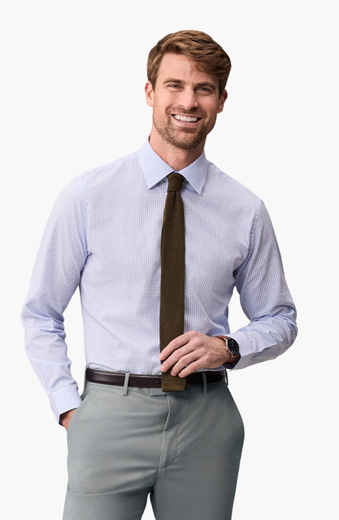 Essential Windowpane Check Dress Shirt