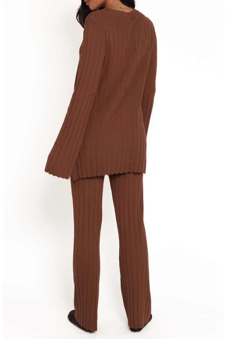 Silvie Rib Pajamas, Alternate, color, CHOCOLATE