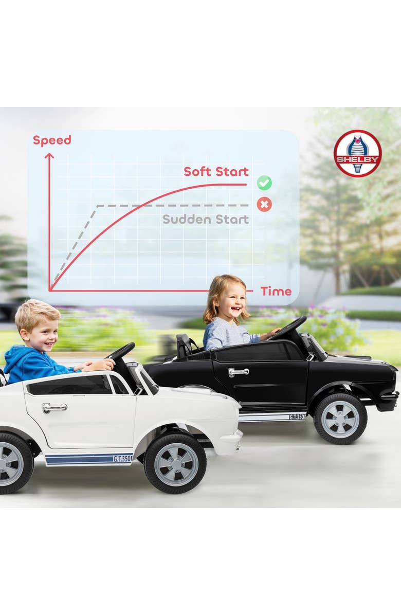 Qaba Licensed Ford Shelby GT 350 Kids Ride On, Battery-Powered, Remote, Speed, MP3, Alternate, color, Black