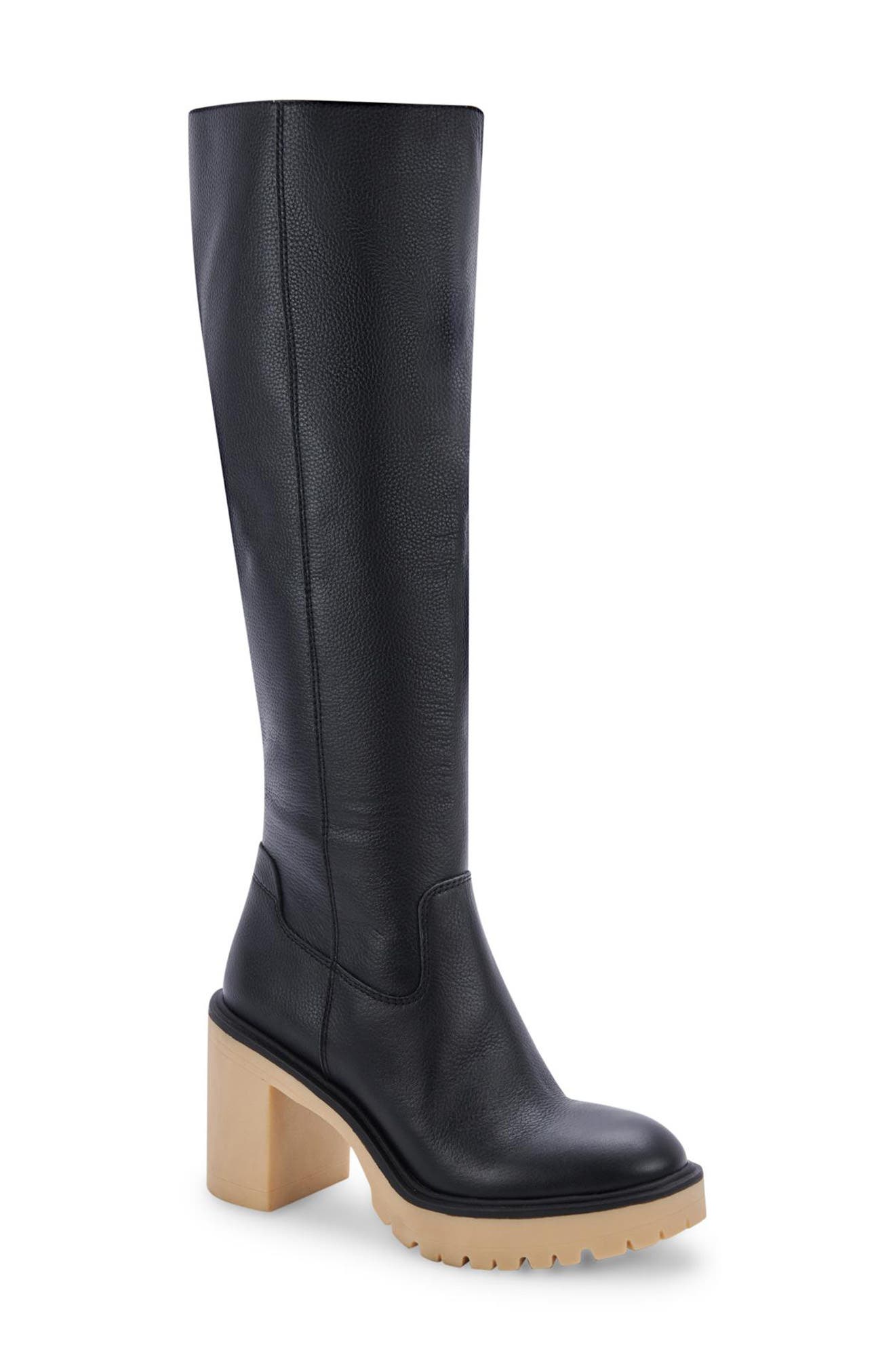 Dolce Vita Corry H2O Waterproof Lug Sole Knee High Boot, Main, color, 