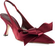 Giambattista Valli Bow Satin Slingback Pump