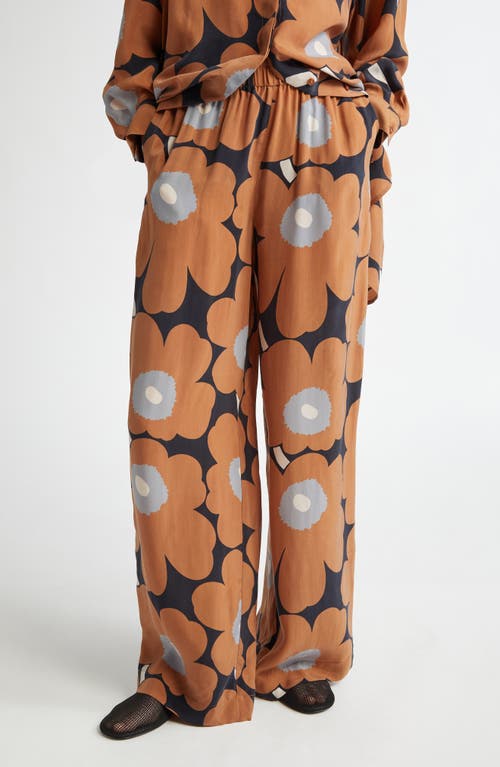 Marimekko Oanet Unikko Pants in Brown Black Grey 