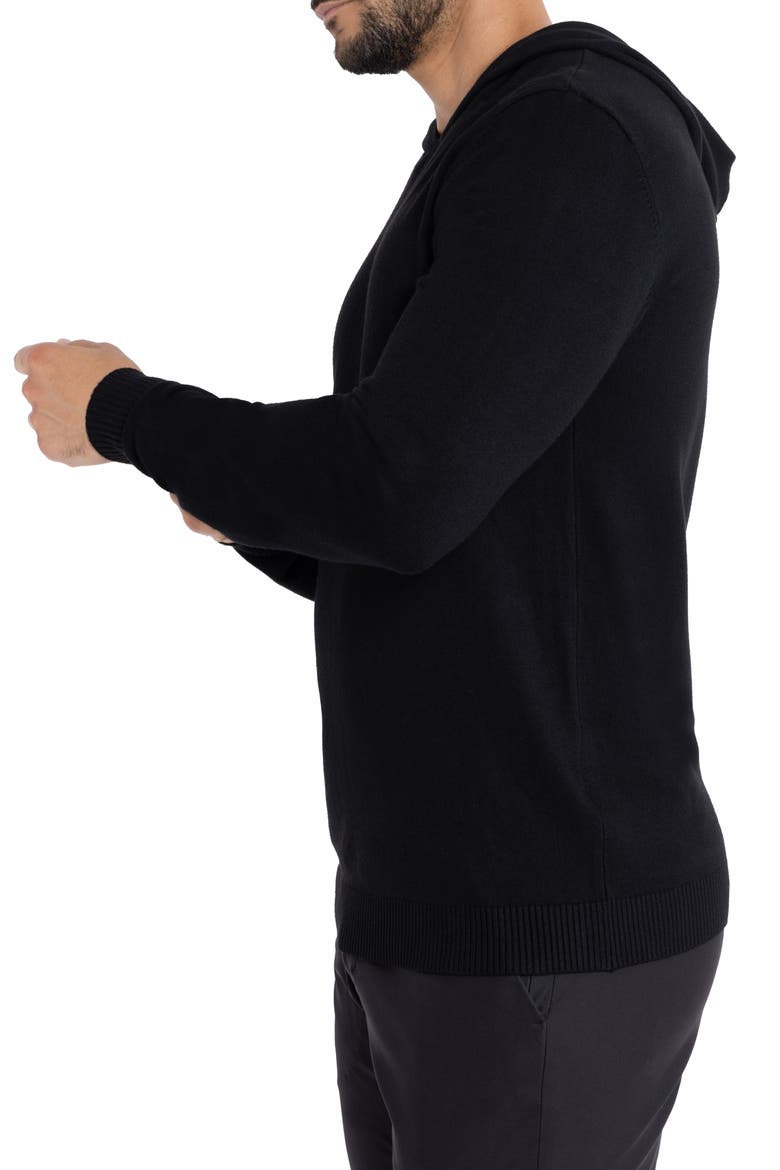 Core Knit Pullover Hoodie, Alternate, color, BLACK