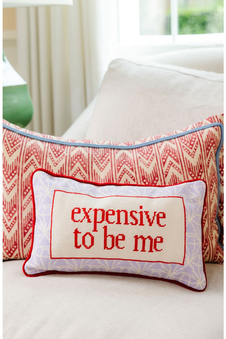 Expensive To Be Me Needlepoint Pillow, Alternate, color, Expensive To Be Me