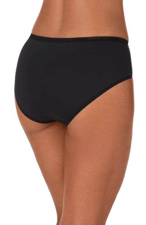 Dkny Table Top Stretch Cotton Blend Briefs In Black