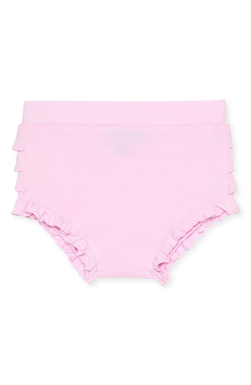 Posh Peanut Smocked Peplum & Bloomers Set In Pink