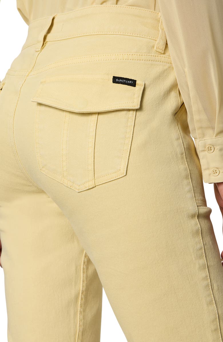 Sanctuary Hayden Utility Bootcut Jeans, Alternate, color, Buttercream White
