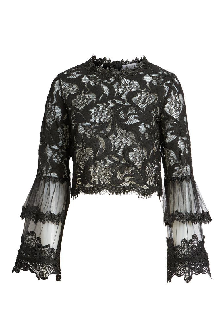 Chancellor Lace Top, Alternate, color, BLACK