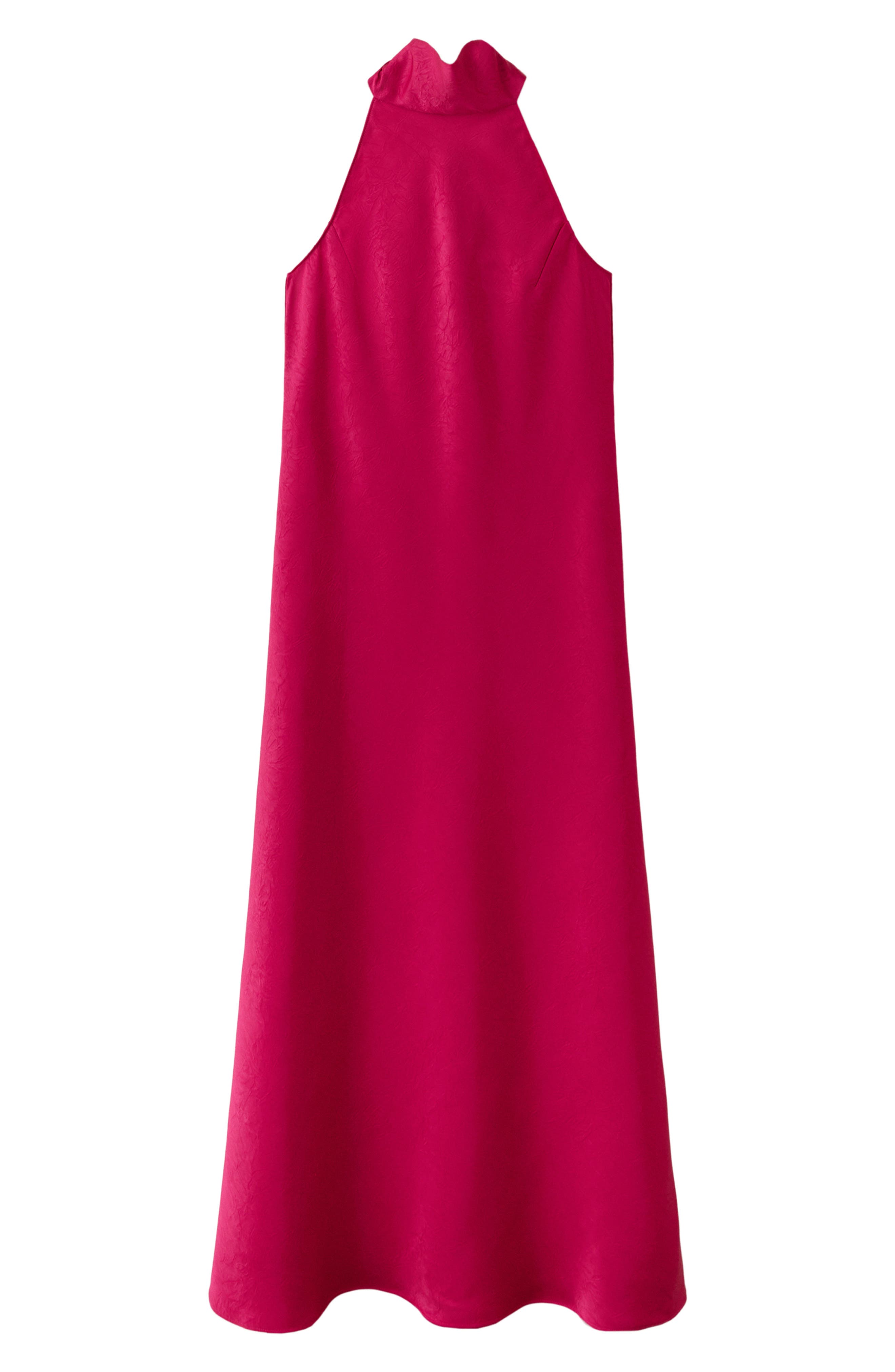 MANGO Satin Halter Neck Dress (Women) | Nordstrom