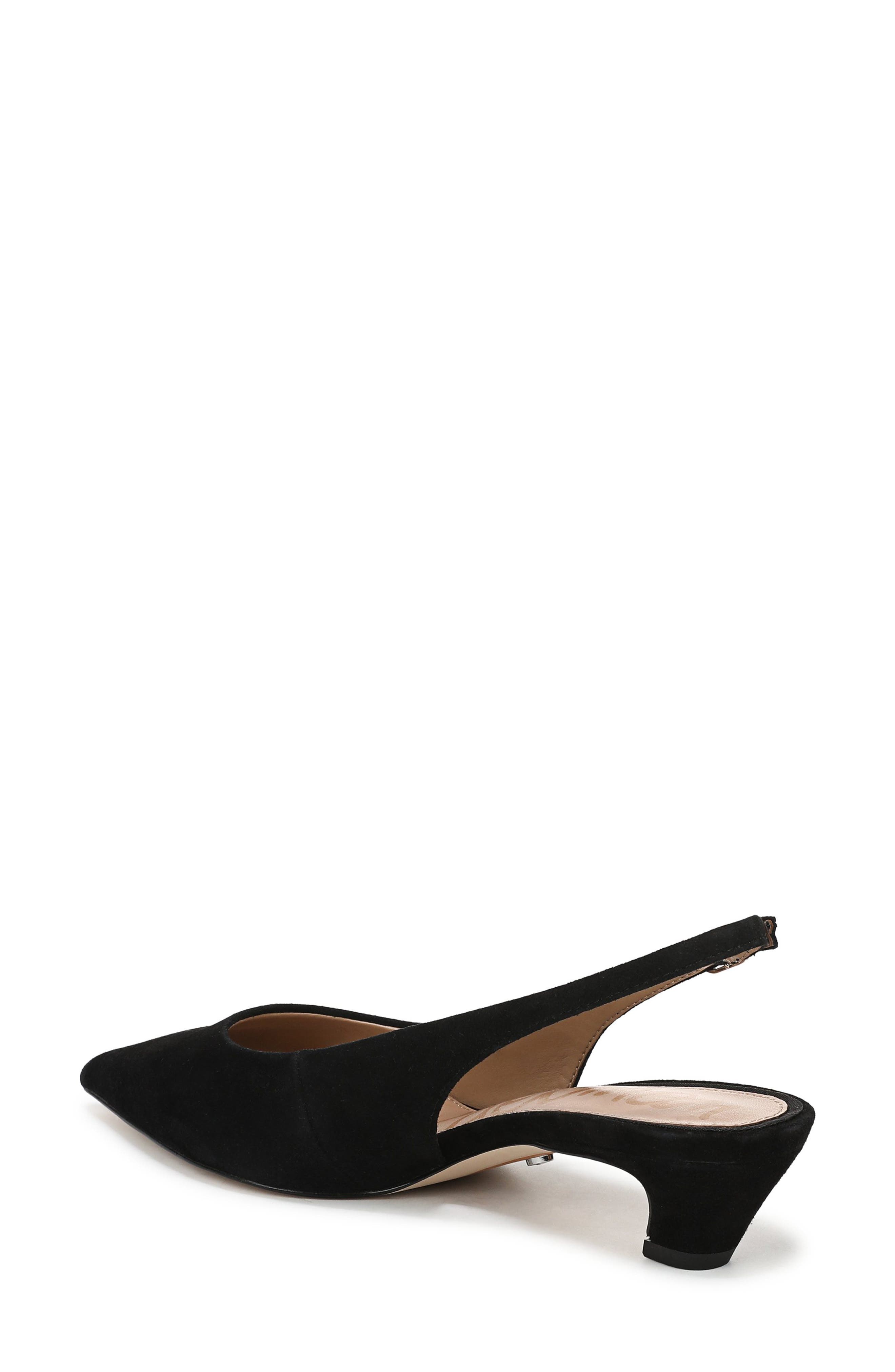 Finch Slingback Pointed Toe Pump, Alternate, color, BLACK SUEDE
