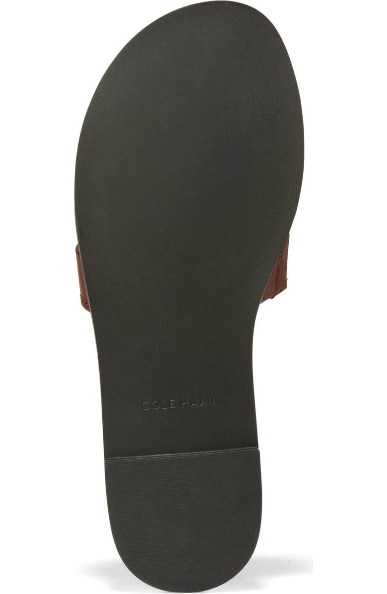 Cole Haan Flynn Fisherman Slide Sandal, Alternate, color, Dark Cuoio/ Black Leather
