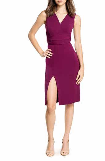 Dress the Population Alessia Tie Waist Crepe Dress