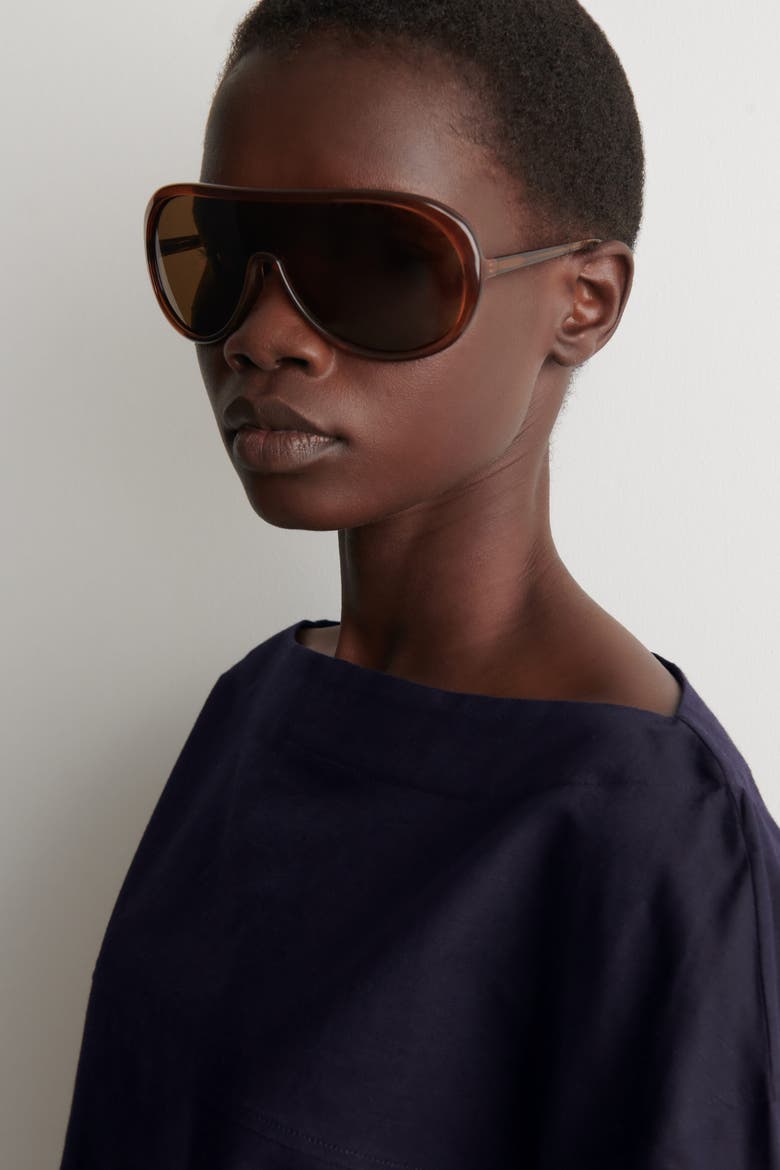 Boat-neck Linen Blouse, Alternate, color, NAVY