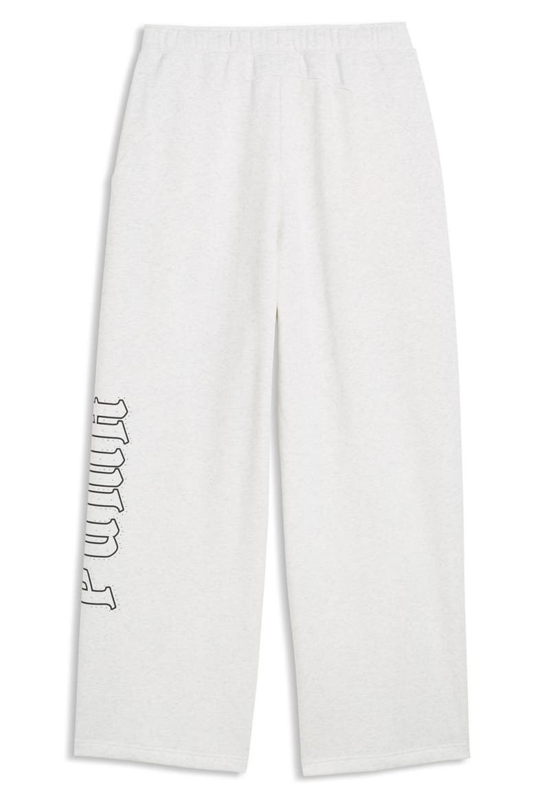 Street Glam Slouchy Stud Sweatpants, Alternate, color, WHITE GLOW HEATHER