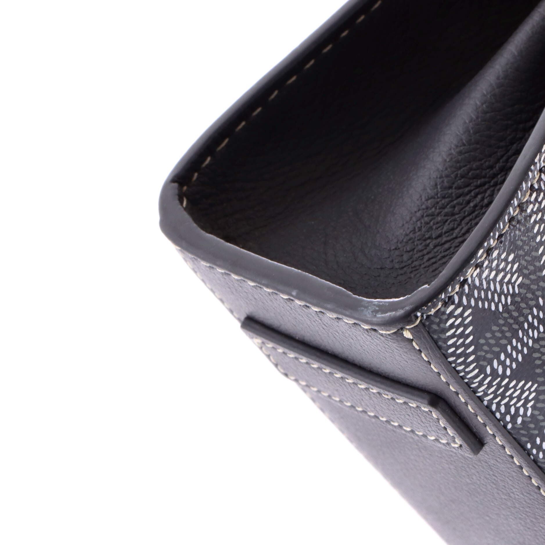 Pre-Owned Goyard Structured Rouette Chain Shoulder Bag Coated Canvas Mini, Alternate, color, Gray